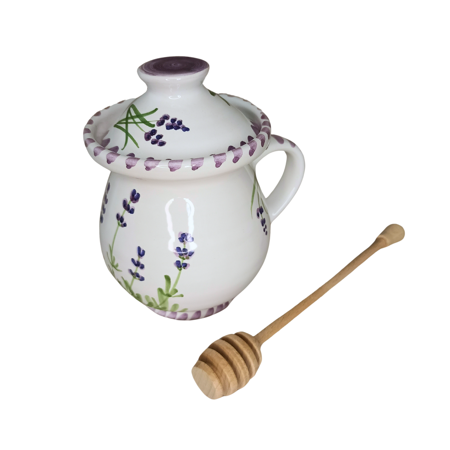 Set ceramică servit ceai/cafea model Lavandă