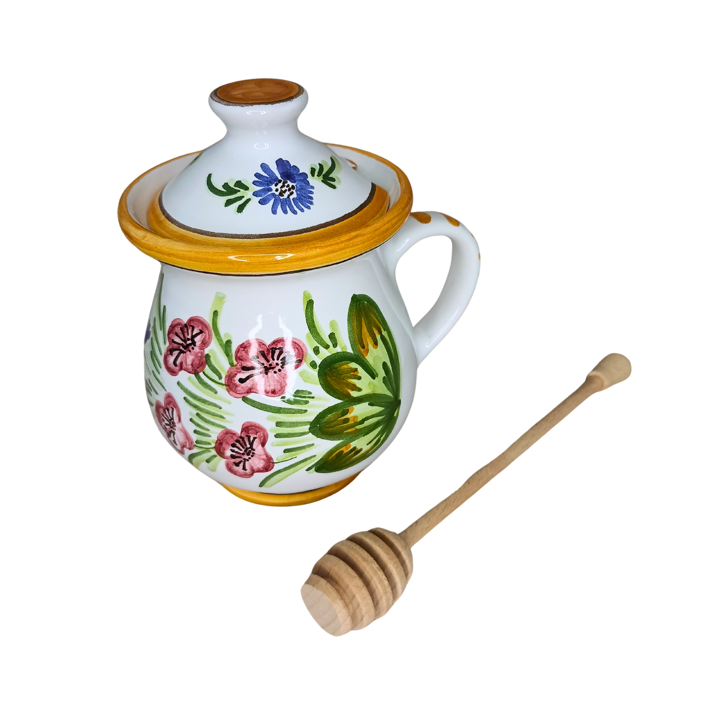 Set ceramică servit ceai/cafea model maci