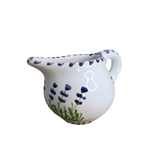 Canita de lapte / latiera din ceramica pictata manual - lavanda