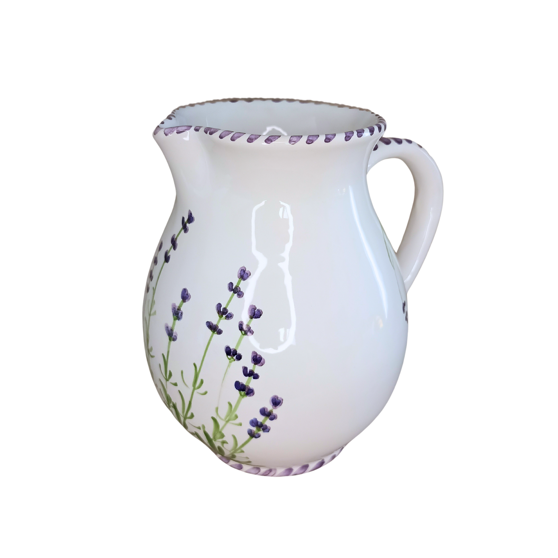 Carafa traditionala ceramica 1500ml handmade pentru vin/limonada - Lavanda