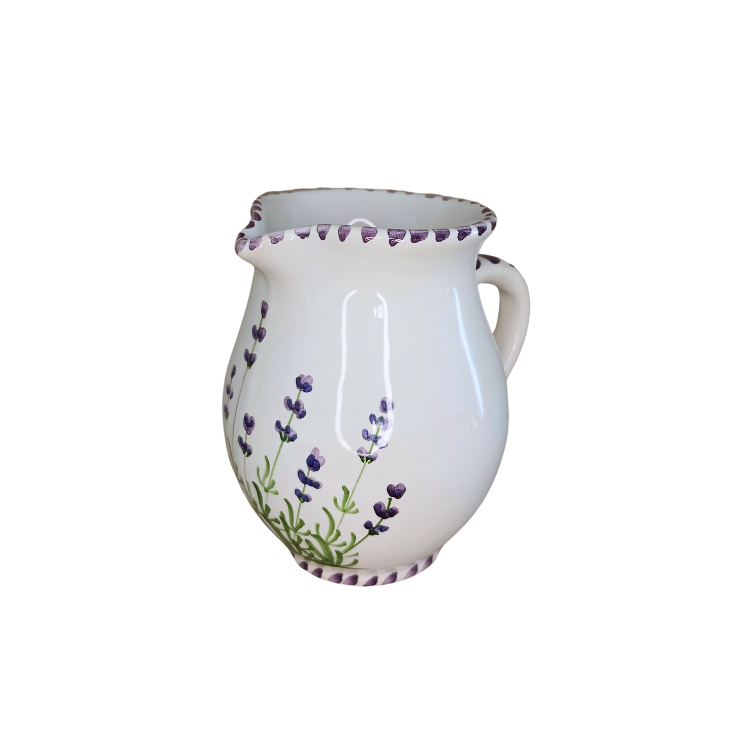 Carafa traditionala ceramica 500ml handmade pentru tuica/visinata - Lavanda